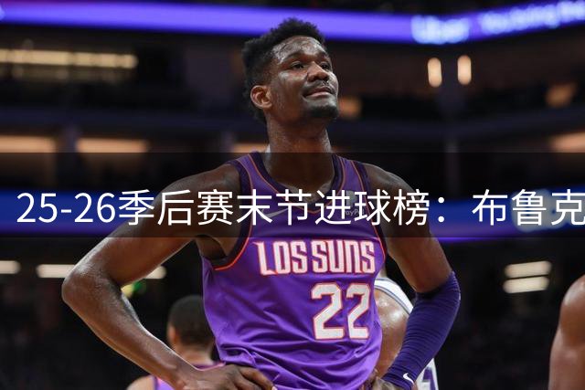 25-26季后赛末节进球榜：布鲁克斯场均3.5球领跑
